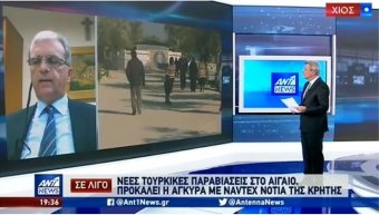 Ο Παντελής Μπουγδάνος στο δελτίο ειδήσεων του ΑΝΤ1 για το προσφυγικό