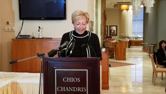 Η Πρόεδρος της Χιακής Αρωγής Αλίκη Φράγκου Η Πρόεδρος της Χιακής Αρωγής Αλίκη Φράγκου