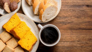 πρωινό, καφές, ψωμί