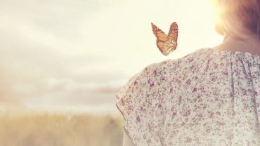 φύση, πεταλούδα, γυναίκα