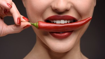 γυναίκα στόμα πιπεριά κόκκινα χείλη