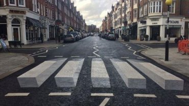 η πρώτη τρισδιάστατη διάβαση πεζών στην St John's Wood High Street, Λονδίνο