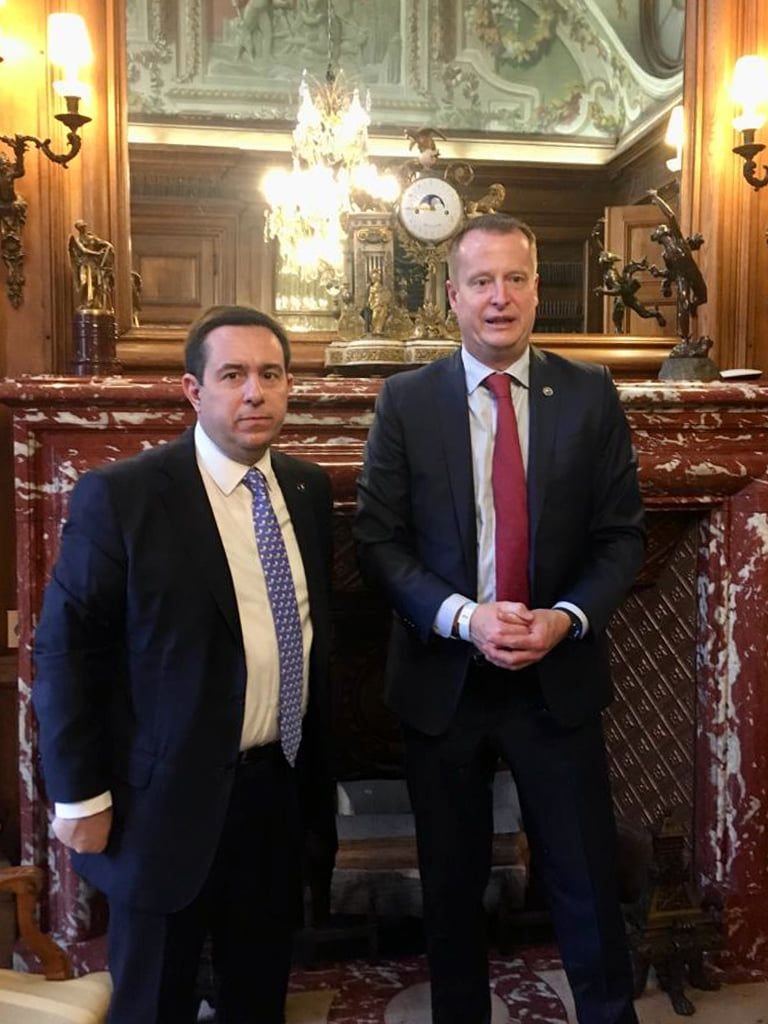 Με τον Υπουργό Μετανάστευσης Σουηδίας, Anders Ygeman