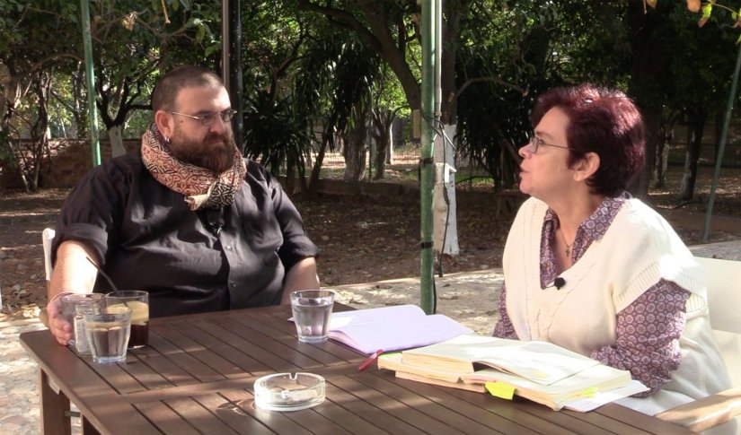 Ο Βασίλης Παχουνδάκης με την Ευγενία Κώττη Ο Βασίλης Παχουνδάκης με την Ευγενία Κώττη