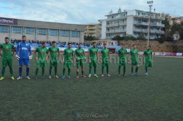 Ο Παναργειακός, πριν την έναρξη της χθεσινής συνάντησης στο Δημοτικό Στάδιο Χίου. Ήταν η καλύτερη ομάδα που έχει περάσει μέχρι τώρα από το νησί μας και δίκαια επικράτησε με 2-0 του Κανάρη.