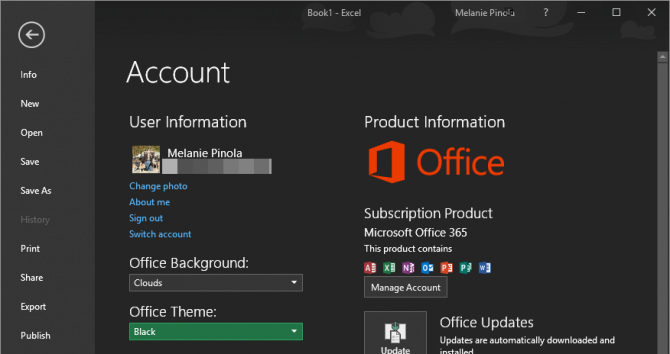Dark mobe in the Outlook