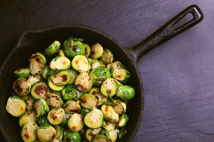 λαχανάκια Βρυξελλών, τηγάνι λαχανάκια Βρυξελλών, τηγάνι