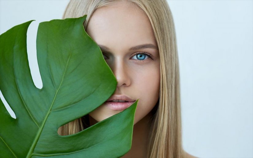 φυσικό μακιγιάζ, γυναίκα, ομορφιά, μπλε μάτια