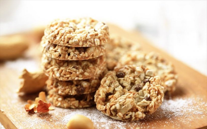υγιεινά μπισκότα με βρώμη