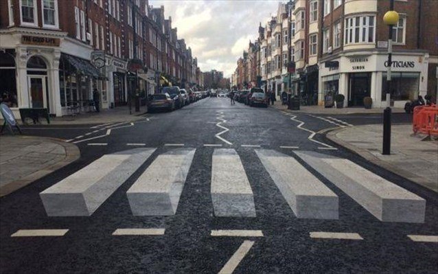η πρώτη τρισδιάστατη διάβαση πεζών στην St John's Wood High Street, Λονδίνο η πρώτη τρισδιάστατη διάβαση πεζών στην St John's Wood High Street, Λονδίνο