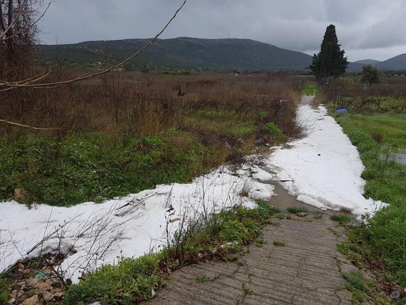 χαλάζι στο Πυργί