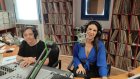Η Έλλη Σπυροπούλου στο στούντιο του "Ράδιο Αλήθεια" με την Ειρήνη Αναγνώστου