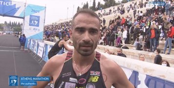 Ο Χριστόφορος Μερούσης τερματίζει στον 38ο Μαραθώνιο Αθηνών
