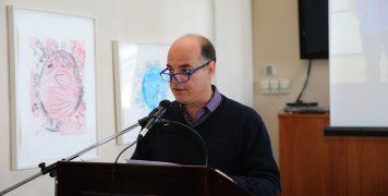 Ο Πρόεδρος του ΝΟΧ, Γιάννης Αναδιώτης, στο βήμα