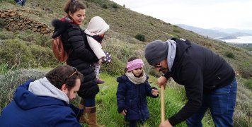 εθελοντική δενδροφύτευση στο Κάστρο της Βολισσού 25/2/18