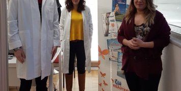 Στιγμιότυπο από τις εξετάσεις των εργαζομένων της ΙΝΤERAMERICAN για φλεβική ανεπάρκεια. 