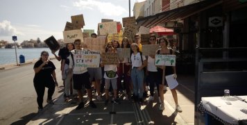 Η πρώτη διαμαρτυρία των χιωτών μαθητών για το κλίμα το Σάββατο 5 Οκτωβρίου 2019