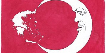 Το σκίτσο του Ηλία Μακρή από την Καθημερινή