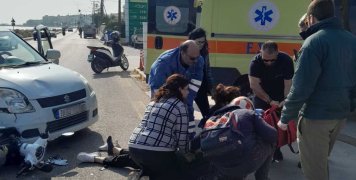 Τροχαίο στον παραλιακό του Βροντάδου Τροχαίο στον παραλιακό του Βροντάδου