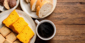 πρωινό, καφές, ψωμί