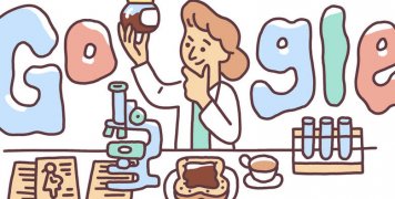 το doodle της Google με αφορμή τη συμπλήρωση 131 χρόνων της Lucy Wills  