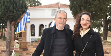 Ο Δημήτρης Φρεζούλης με την Ευαγγελία Σαμαρά